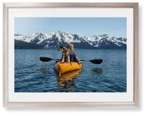 Photo Gallery Landscape Framed Print, Metallic, Modern, White, White, Single piece, 24x36, Multicolor, multi