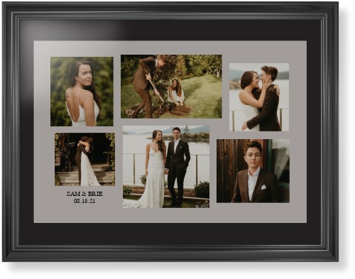 Gallery Collage of Six Framed Print, Black, Classic, White, Black, Single piece, 24x36, Multicolor