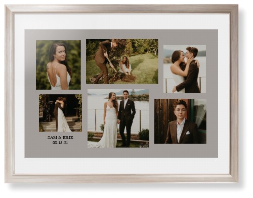 Gallery Collage of Six Framed Print, Metallic, Modern, None, White, Single piece, 24x36, Multicolor, multi