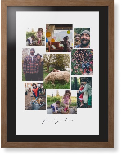 Gallery Collage of Nine Framed Print, Natural, Contemporary, White, Black, Single piece, 24x36, White