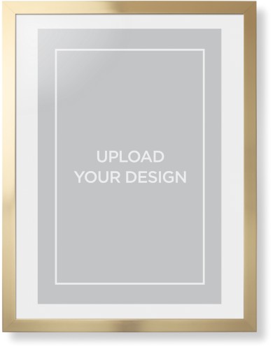 Upload Your Own Design Portrait Framed Print, Matte Gold, Contemporary, None, White, Single piece, 24x36, Multicolor