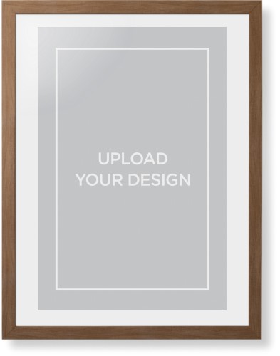 Upload Your Own Design Portrait Framed Print, Natural, Contemporary, White, White, Single piece, 24x36, Multicolor