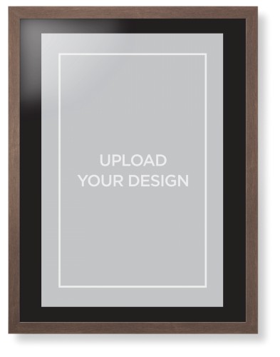 Upload Your Own Design Portrait Framed Print, Walnut, Contemporary, Black, Black, Single piece, 24x36, Multicolor