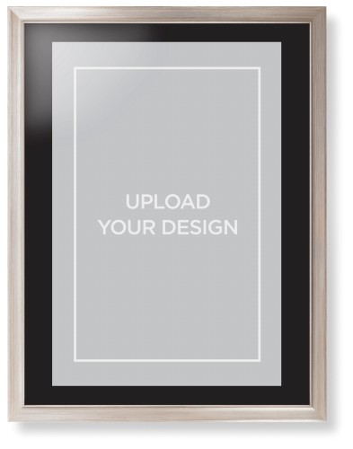 Upload Your Own Design Portrait Framed Print, Metallic, Modern, Black, Black, Single piece, 24x36, Multicolor, multi