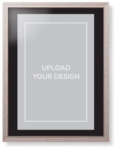 Upload Your Own Design Portrait Framed Print, Rustic, Modern, None, Black, Single piece, 24x36, Multicolor