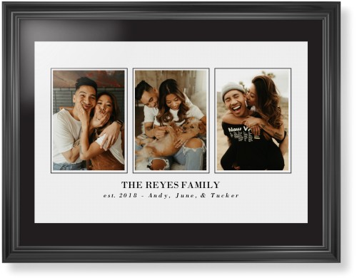 Classic Trio Framed Print, Black, Classic, None, Black, Single piece, 24x36, White