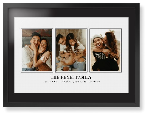 Classic Trio Framed Print, Black, Contemporary, White, Black, Single piece, 24x36, White