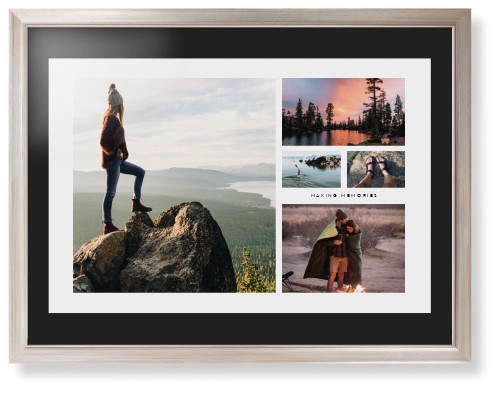 Hero Collage Framed Print, Metallic, Modern, Black, Black, Single piece, 24x36, Multicolor, multi