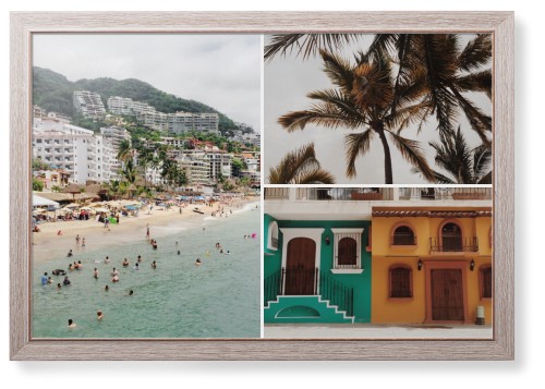 Gallery of Three Framed Print, Rustic, Modern, None, None, Single piece, 24x36, Multicolor, multi