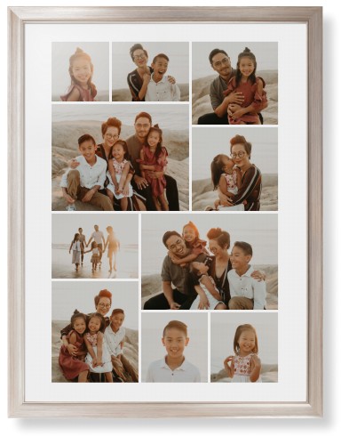 Gallery of Ten Framed Print, Metallic, Modern, White, White, Single piece, 24x36, Multicolor, multi