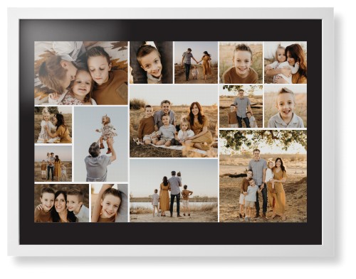 Gallery of Fifteen Framed Print, White, Contemporary, None, Black, Single piece, 24x36, Multicolor