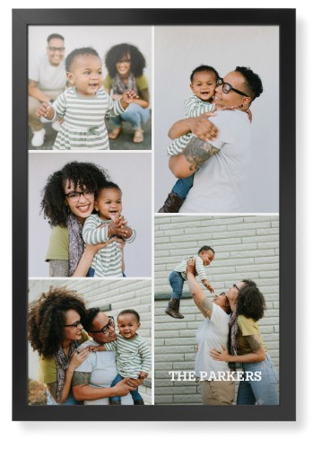 Gallery of Five Portrait Framed Print, Black, Contemporary, None, None, Single piece, 24x36, Multicolor