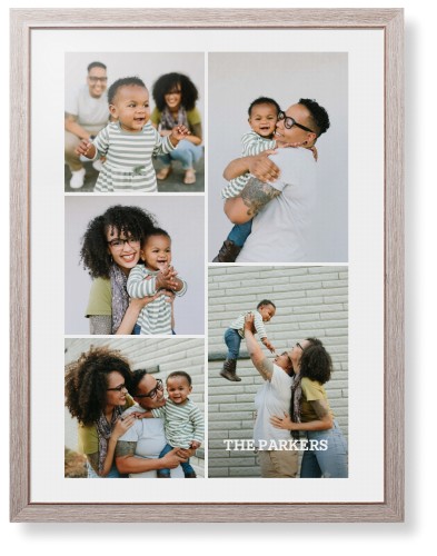 Gallery of Five Portrait Framed Print, Rustic, Modern, None, White, Single piece, 24x36, Multicolor