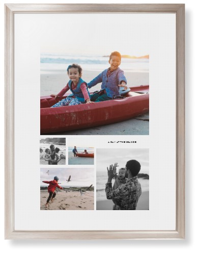 Hero Collage Portrait Framed Print, Metallic, Modern, None, White, Single piece, 24x36, Multicolor, multi