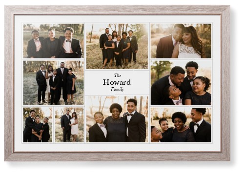 Modern Family Collage Framed Print, Rustic, Modern, None, None, Single piece, 24x36, White, white