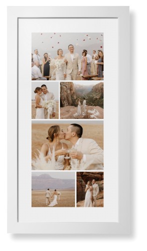 Gallery of Six Panoramic Framed Print, White, Contemporary, White, White, Single piece, 10x24, Multicolor, multi