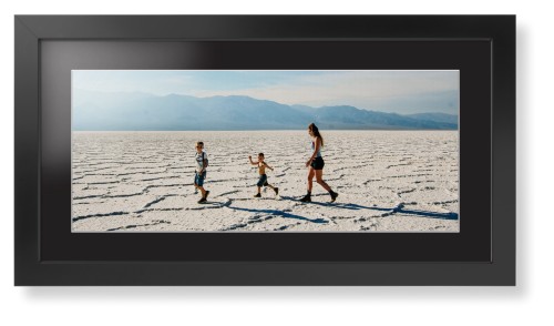 Panoramic Gallery of One Framed Print, Black, Contemporary, White, Black, Single piece, 10x24, Multicolor, multi