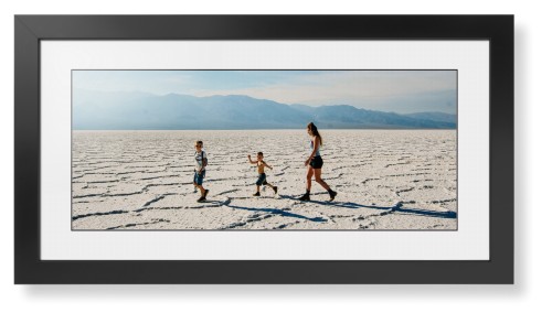 Panoramic Gallery of One Framed Print, Black, Contemporary, Black, White, Single piece, 10x24, Multicolor
