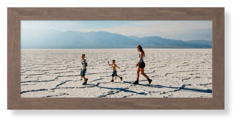 Panoramic Gallery of One Framed Print, Walnut, Contemporary, None, None, Single piece, 10x24, Multicolor, multi