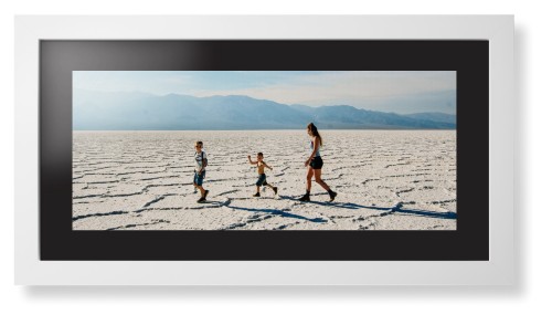 Panoramic Gallery of One Framed Print, White, Contemporary, Black, Black, Single piece, 10x24, Multicolor, multi