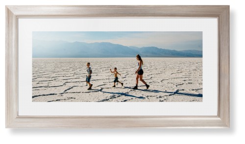 Panoramic Gallery of One Framed Print, Metallic, Modern, White, White, Single piece, 10x24, Multicolor