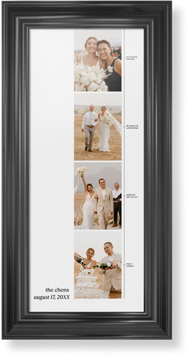 First Year Timeline Framed Print, Black, Classic, None, None, Single piece, 10x24, White, white