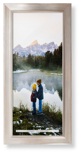 Travel Banner Portrait Framed Print, Metallic, Modern, None, None, Single piece, 10x24, Black, black