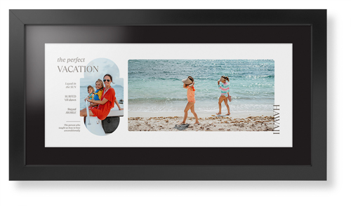 Travel Infographic Framed Print, Black, Contemporary, White, Black, Single piece, 10x24, Gray, ash