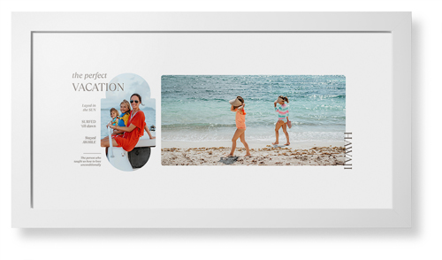 Travel Infographic Framed Print, White, Contemporary, White, White, Single piece, 10x24, Gray, ash