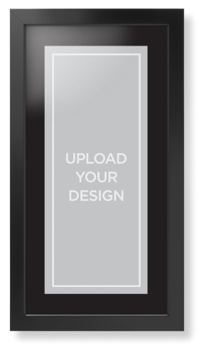 Upload Your Own Design Portrait Framed Print, Black, Contemporary, None, Black, Single piece, 10x24, Multicolor