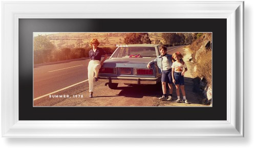 Gallery Panoramic Framed Print, White, Classic, White, Black, Single piece, 10x24, Multicolor