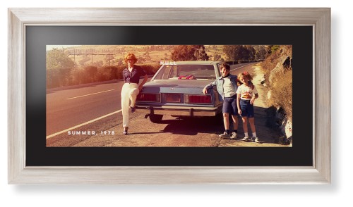 Gallery Panoramic Framed Print, Metallic, Modern, None, Black, Single piece, 10x24, Multicolor