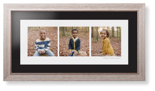 Panoramic Gallery of Three Framed Print, Rustic, Modern, None, Black, Single piece, 10x24, Multicolor, multi