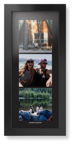 Panoramic Gallery of Three Portrait Framed Print, Black, Contemporary, None, None, Single piece, 10x24, Multicolor
