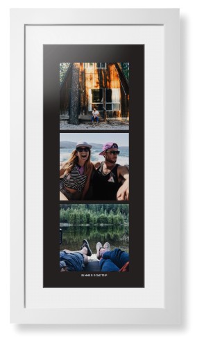 Panoramic Gallery of Three Portrait Framed Print, White, Contemporary, Black, White, Single piece, 10x24, Multicolor, multi