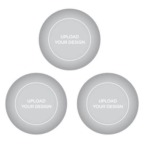 Upload Your Own Design Set of 3 Glass Magnets, Set of 3 Glass, Multicolor