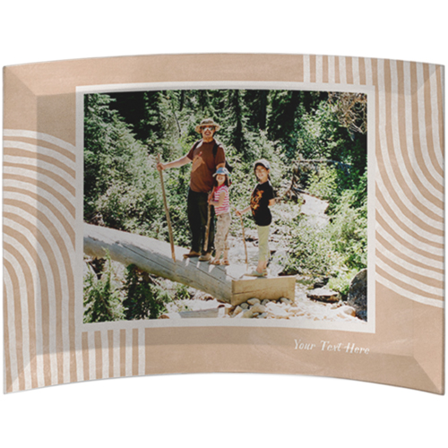 Boho Arches Curved Glass Print, 5x7, Curved, Beige, pueblo