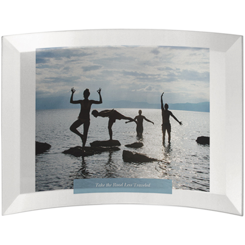 Simple Overlay Curved Glass Print, 5x7, Curved, White, white