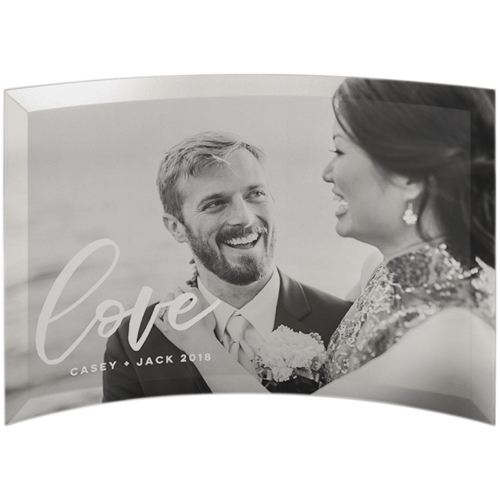 New Love Curved Glass Print, 7x10, Curved, White, white