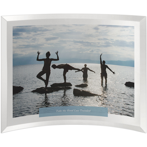 Simple Overlay Curved Glass Print, 10x12, Curved, White