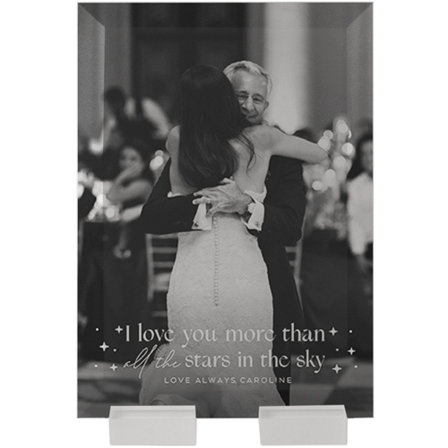 Stars In Sky Flat Glass Print, 5x7, Flat, White, white