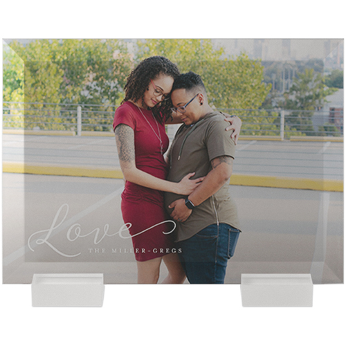 Just Love Flat Glass Print, 5x7, Flat, White