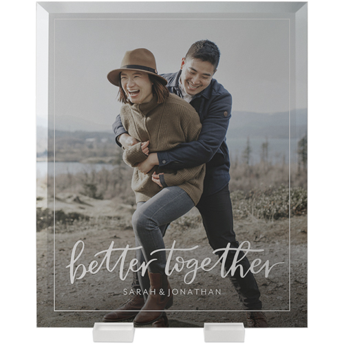 Better Together Border Flat Glass Print, 10x12, Flat, White