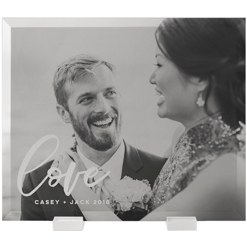 New Love Flat Glass Print, 10x12, Flat, White, white