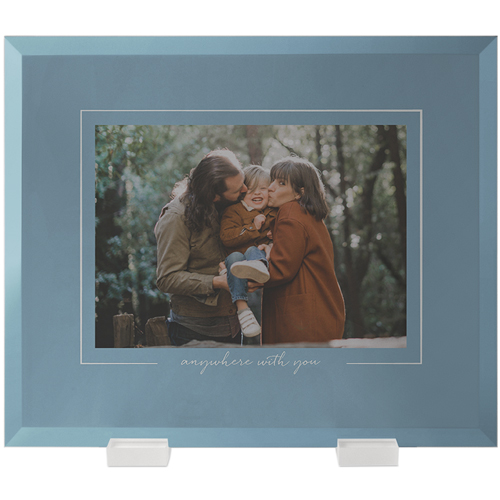 Simple Outline Border Flat Glass Print, 10x12, Flat, Black, black