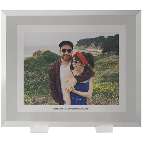Border Memento Flat Glass Print, 10x12, Flat, Gray, silver lining