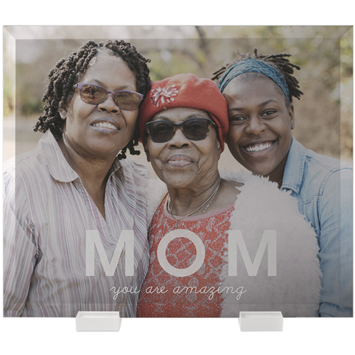 Mom is Amazing Flat Glass Print, 10x12, Flat, White, white