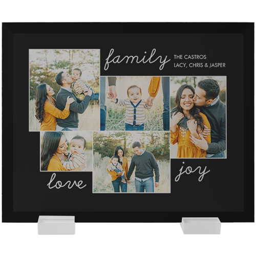New Family Sentiment Flat Glass Print, 8x10, Flat, Black, black