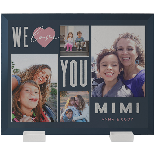 Contemporary We Love You Flat Glass Print, 8x10, Flat, Black