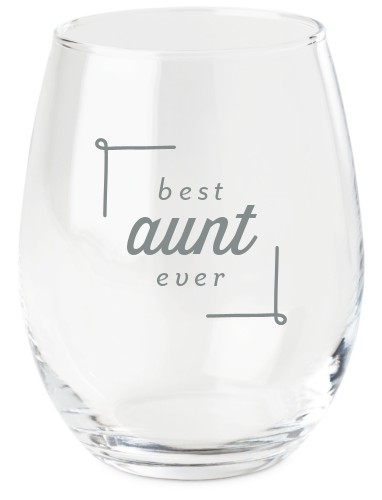 Best Corner Frame Wine Glass, Etched Wine, White